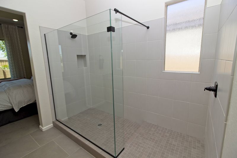 Black Frame Glass Shower